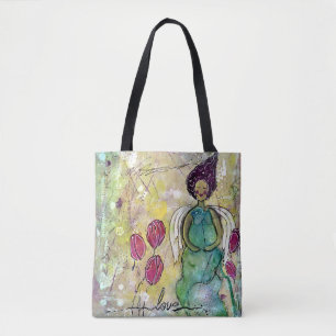 Bolso De Tela Estallido del lirio