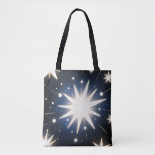 Bolso De Tela Estallidos de luz estelar, patrón cósmico radiante