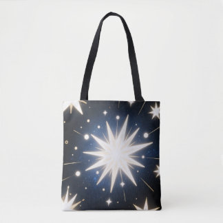 Bolso De Tela Estallidos de luz estelar, patrón cósmico radiante