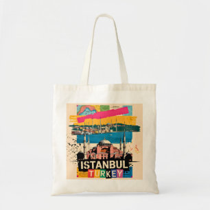 Bolso De Tela Estambul Turquía Santa Sofía Arte Pop Retro Viajes
