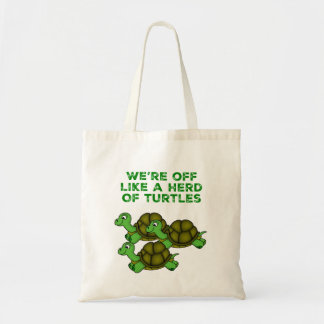 Bolso De Tela Estamos fuera como una manada de tortugas diseño g