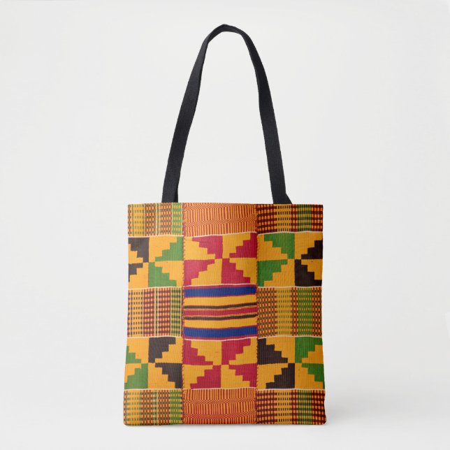 Bolso De Tela Estampa Africana (Anverso)