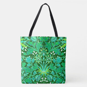 Bolso De Tela Estampa de jacinto de William Morris, verde esmera