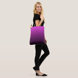 Bolso De Tela Estampa Ombre Gradiente de Púrpura a Negro