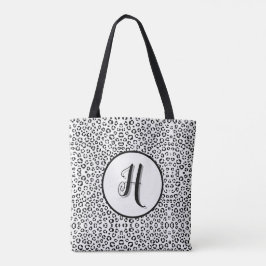 Bolso De Tela Estampado de animal en B&W (personalizar)