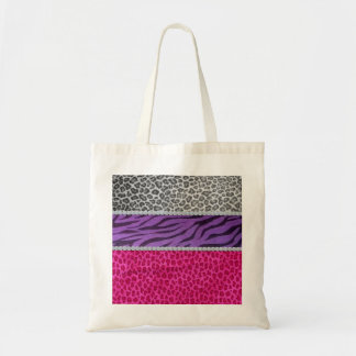 Bolso De Tela Estampado de animales femenino del diamante