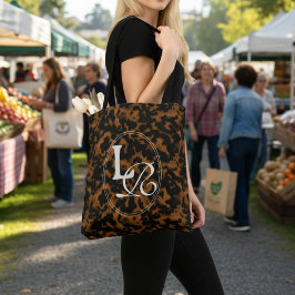 Bolso De Tela Estampado de caparazón de tortuga con monograma mo