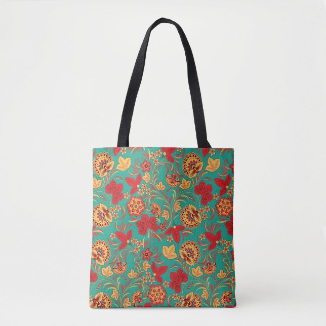Bolso De Tela Estampado de flores 2 (Anverso)