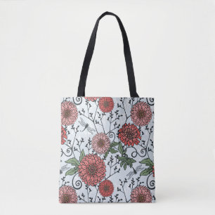 Bolso De Tela Estampado de flores 3