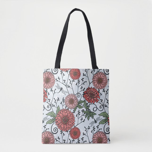 Bolso De Tela Estampado de flores 3 (Anverso)