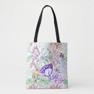 Bolso De Tela Estampado de flores 5