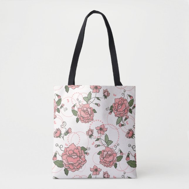 Bolso De Tela Estampado de flores 5 2 (Anverso)