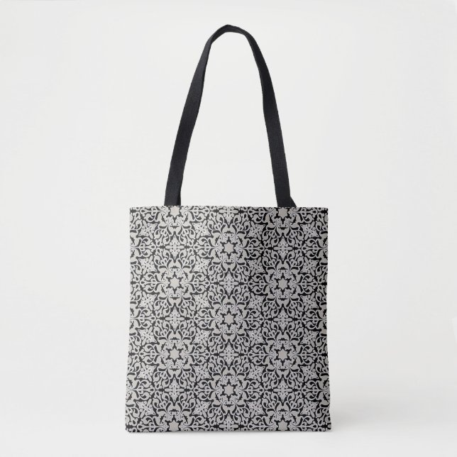 Bolso De Tela Estampado de flores árabe (Anverso)