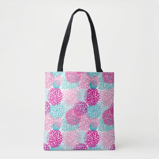 Bolso De Tela Estampado de flores brillante 2 (Anverso)