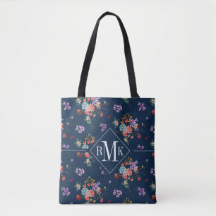 Bolso De Tela Estampado de flores subió el   del ramo del