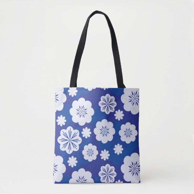 Bolso De Tela estampado de plores (Anverso)