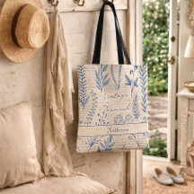 Estampado de Toile Francés de Flor Silvestre Azul 