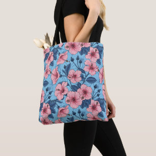 Bolso De Tela Estampado floral tropical de hibisco
