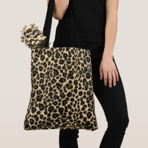 Bolso De Tela Estampado leopardo