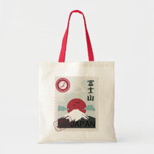 Bolso De Tela Estampilla japonesa del Monte Fuji Tokio hizo la b