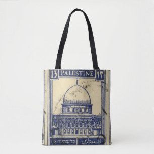 Bolso De Tela estampilla palestina antigua 1920_ folclore palest