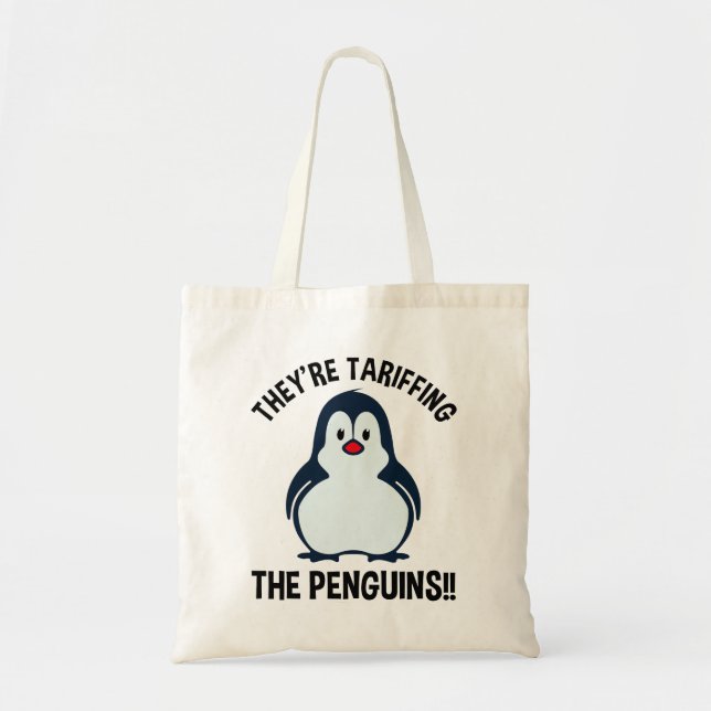Bolso De Tela ¡¡Están Arandiando A Los Pingüinos!! (Frente)