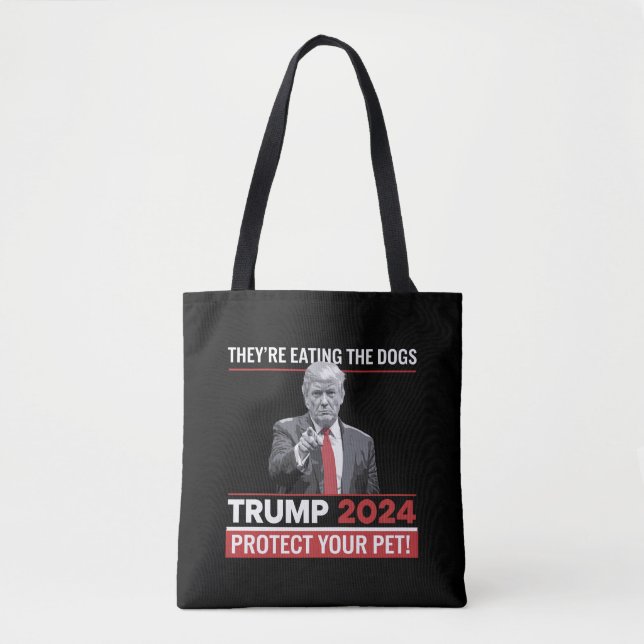 Bolso De Tela Están comiendo a los perros el debate de Trump 202 (Anverso)