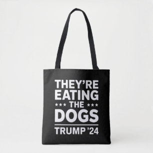 Bolso De Tela Están comiendo los Perros Funny Debate Trump Quote