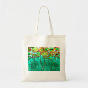 Bolso De Tela estanque verde sereno con lilíparas