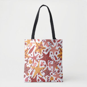 Bolso De Tela Estanques de Starfish: Patrón del Mar Escandinavo