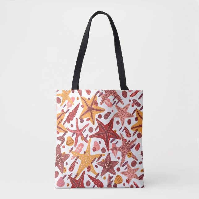 Bolso De Tela Estanques de Starfish: Patrón del Mar Escandinavo (Anverso)