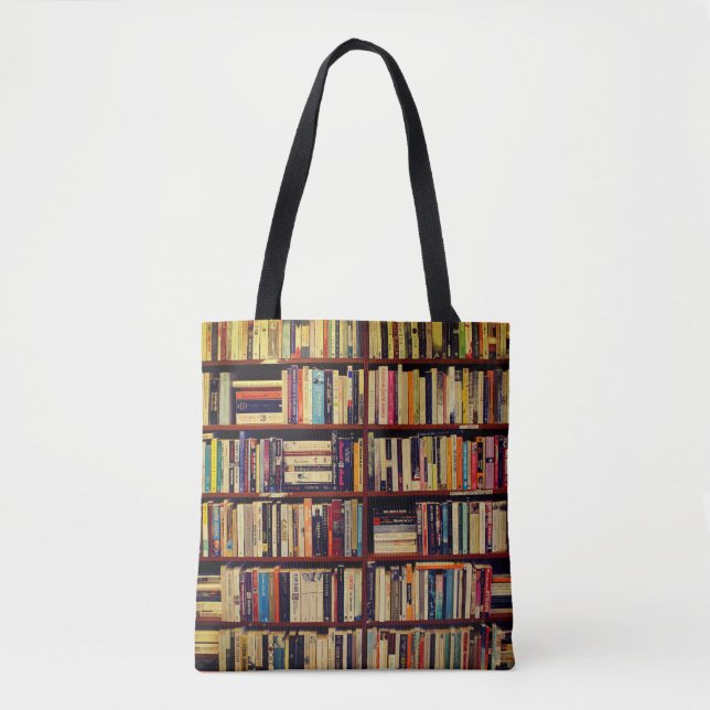 Bolso De Tela Estantes de bibliotecas (Anverso)