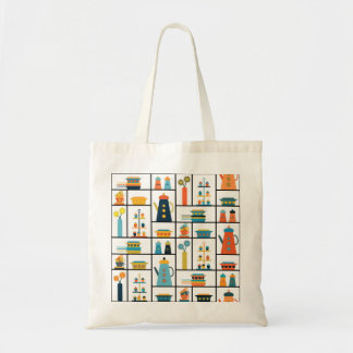 Bolso De Tela Estantes De Cocina Modernas De Estilo Retro De Med
