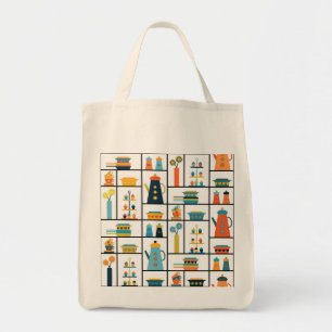 Bolso De Tela Estantes De Cocina Modernas De Estilo Retro De Med