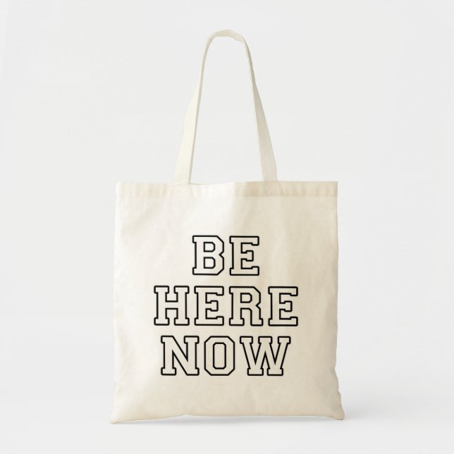 Bolso De Tela Estar aquí ahora (Frente)