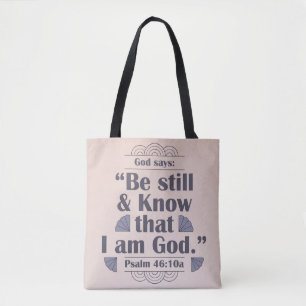 Bolso De Tela Estar quieto y saber / No dejar que su corazón se 
