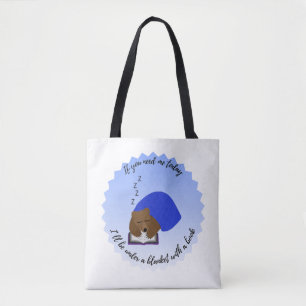 Bolso De Tela Estaré debajo de una manta con un libro