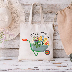 Bolso De Tela Estaré en mi oficina / jardín de flores de mamá