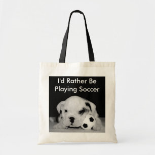 Bolso De Tela "Estaría jugando bastante perrito inglés del