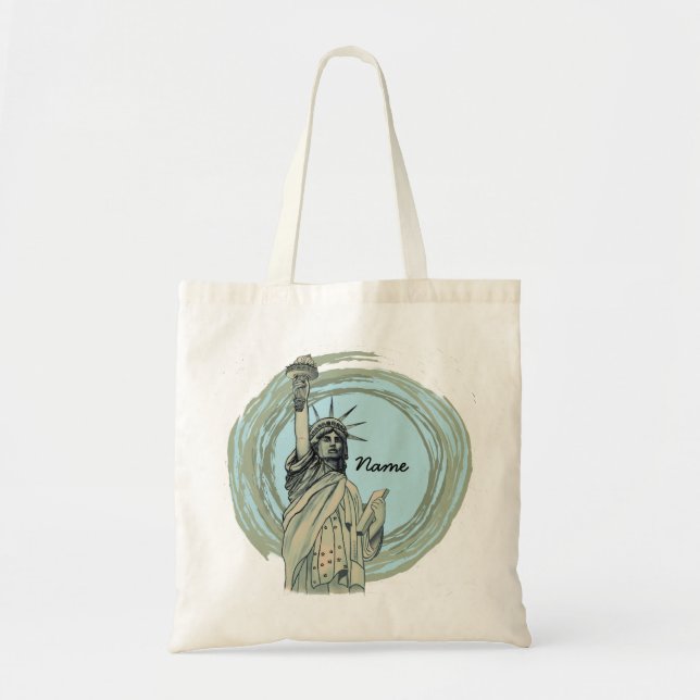 Bolso De Tela Estatua de la Libertad (Frente)