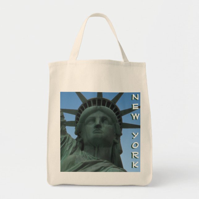 Bolso De Tela Estatua de la Libertad NY Tote Bag recuerdos de Nu (Frente)