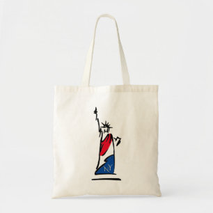 Bolso De Tela Estatua de la Libertad / Rayas de Lady Liberty