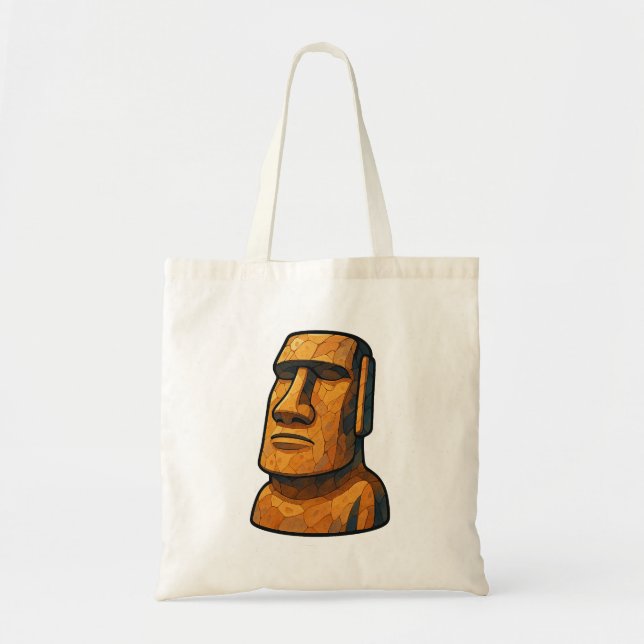 Bolso De Tela Estatua de Maoi Stoic (Frente)