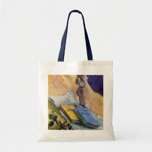 Bolso De Tela Estatuilla de yeso Rosa y Novelas Vincent van Gogh