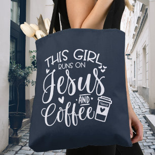 Bolso De Tela Este Chica Corre Sobre Jesús Y Personalizado Del C