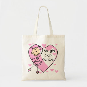 Bolso De Tela Este chica puede bailar las camisetas y los