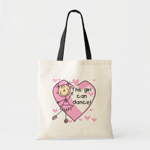 Bolso De Tela Este chica puede bailar las camisetas y los