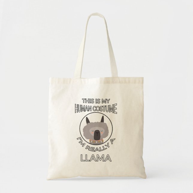 Bolso De Tela Este es mi disfraz humano - Edición de Llama II (Frente)