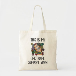 Bolso De Tela Este Es Mi Emocional Apoyo Yarn