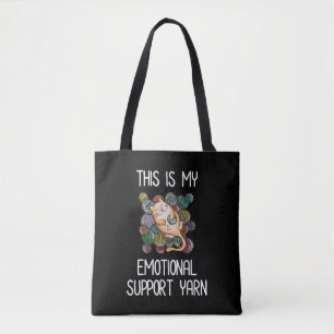 Bolso De Tela Este Es Mi Emocional Apoyo Yarn